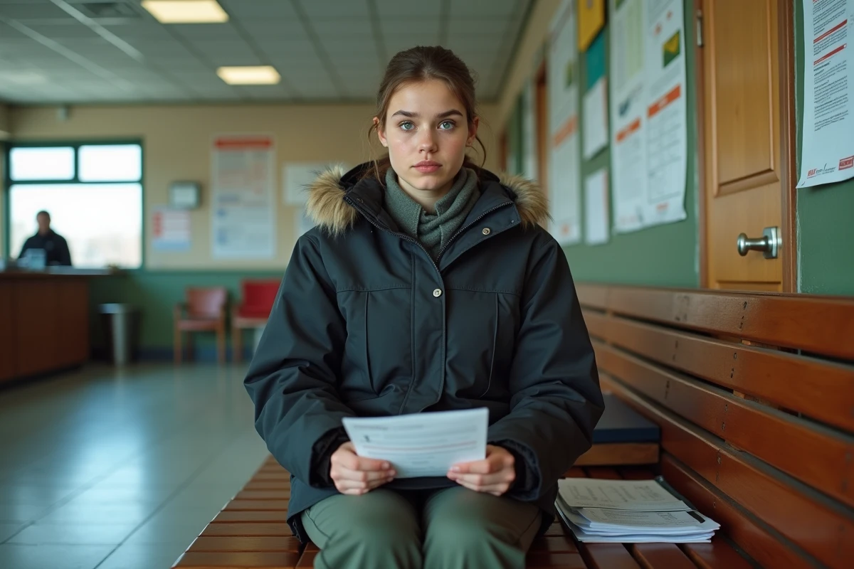 Jeune femme surprise vérifiant son reçu de paiement à l