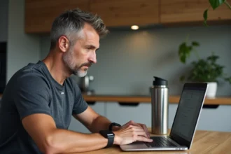 Homme concentré remplissant formulaire pour Diagonale des Fous