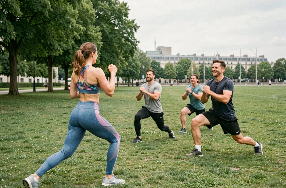 Coach de Ju Coaching dirigeant une séance de coaching sportif en groupe à Yutz