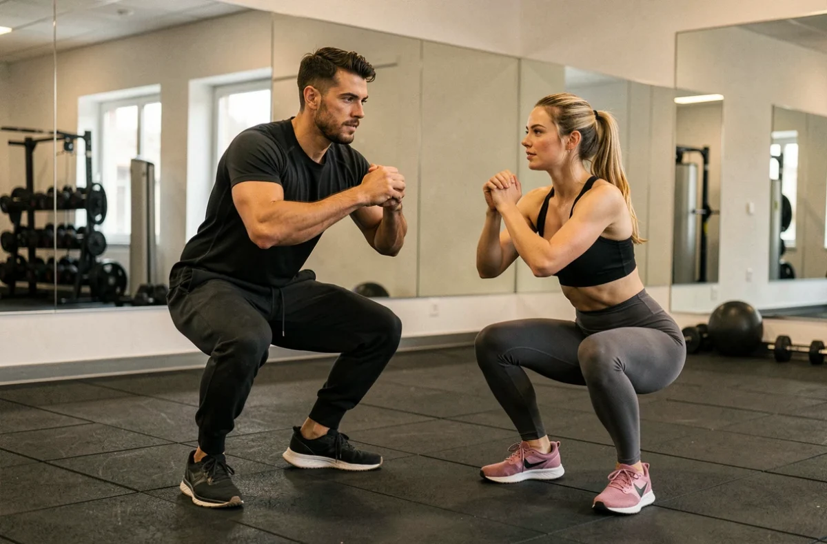 Coach sportif MANULFIT guidant une cliente lors d'une séance de coaching à Yutz en Moselle